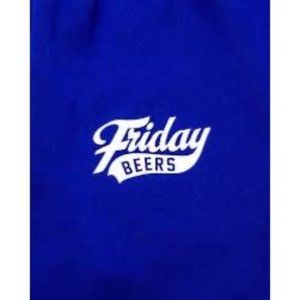 Friday Fits Shirts Unisex Large Blue White Slugger Tee Friday Beer Crewneck